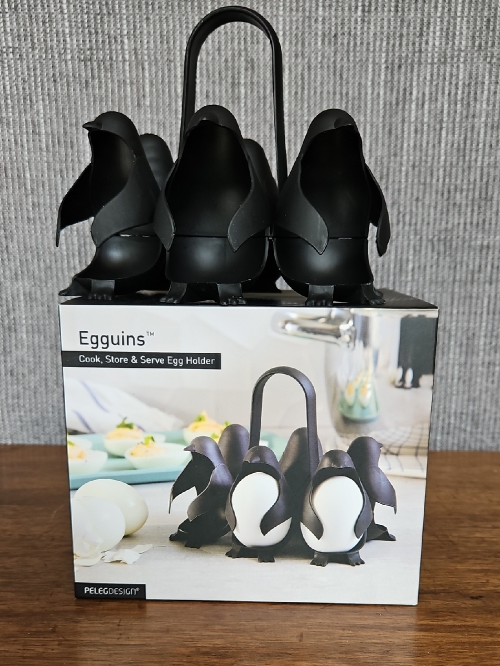 Egguins Black Penguin Egg Cooker/Server